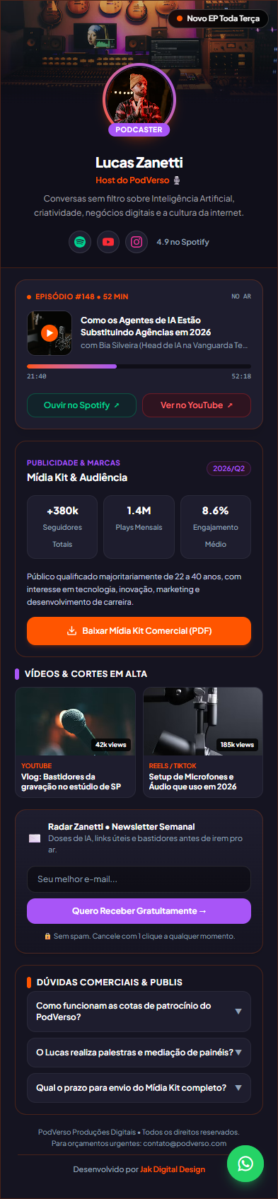 Minisites - Projeto 8