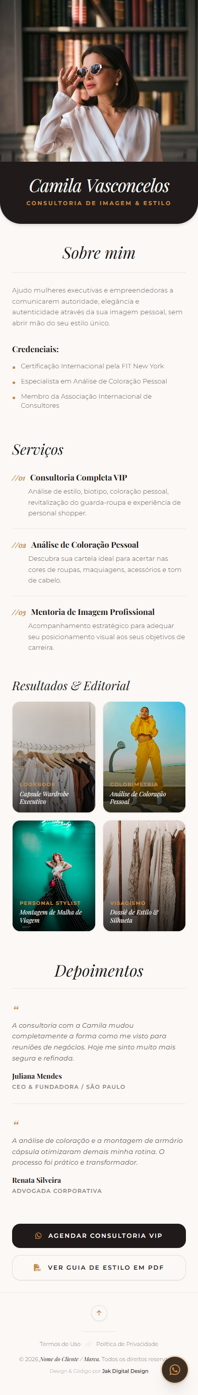 Minisites - Projeto 9