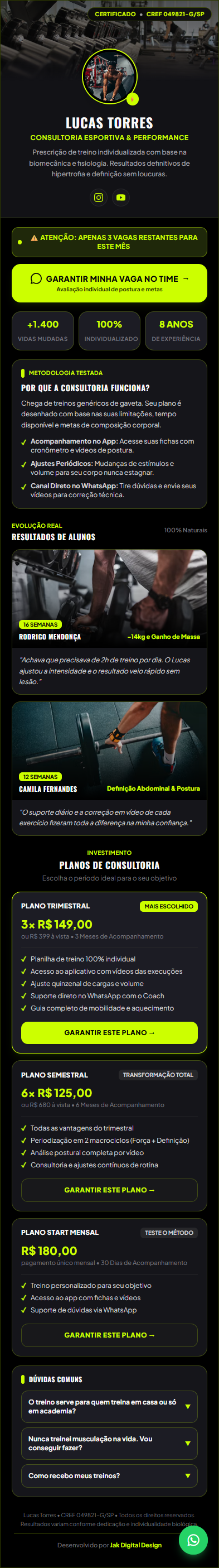 Minisites - Projeto 10